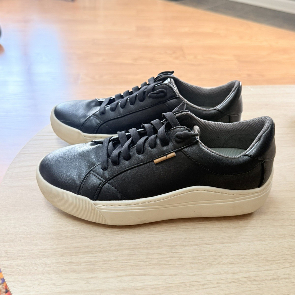 Dr. Scholl's Women's Time Off Platform Sneakers leather Black